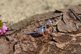 Amber and Sterling Silver Stud Earrings