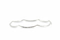 Blue Dragonfly Creations handmade sterling silver bangle with a delicate hammered wave texture and polished finish.