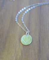 Heart Pendant Necklace made from Fine Silver & 925 Silver Chain