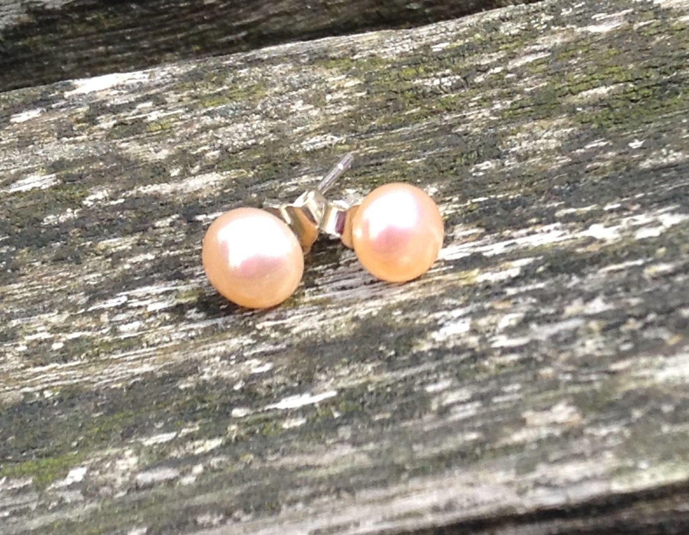 Small Freshwater Pearl Stud Earrings on 925 Sterling Silver