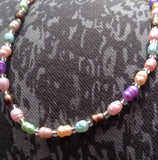 Multicolor Freshwater Pearl Necklace on Sterling Silver Clasp
