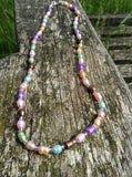Multicolor Freshwater Pearl Necklace on Sterling Silver Clasp