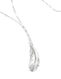Fine Silver In-Flight Feather Necklace