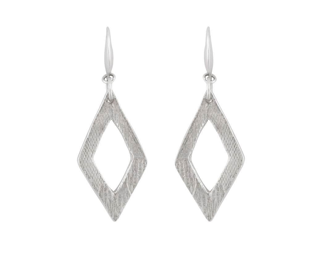 Long Fine Silver Dangle Earrings, Contemporary Elongated Drop Earrings