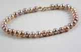 Natural Freshwater Pearl Bracelet with 10 ct Gold clasp, hand knotted