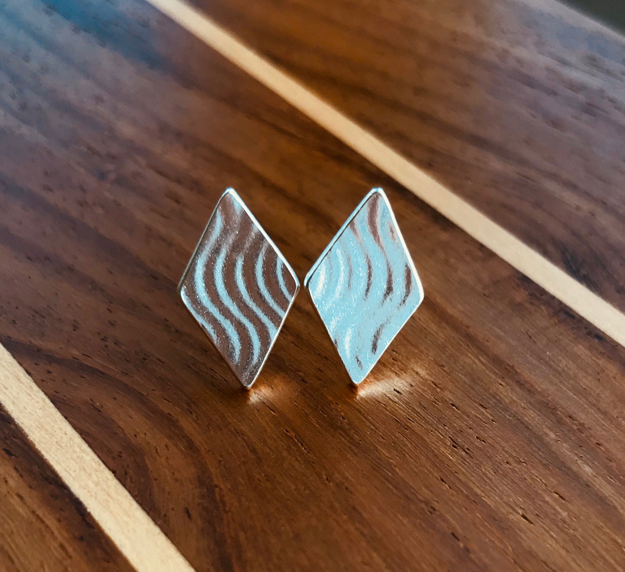 Fine Silver Geometric Stud Earrings, minimalist small jewellery