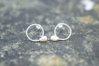 Pearl and Sterling Silver Stud Earrings
