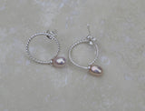 Freshwater Pearl and 925 Sterling Silver Stud Earrings