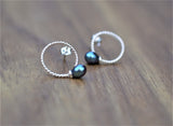 Pearls on Sterling Silver Stud Earrings