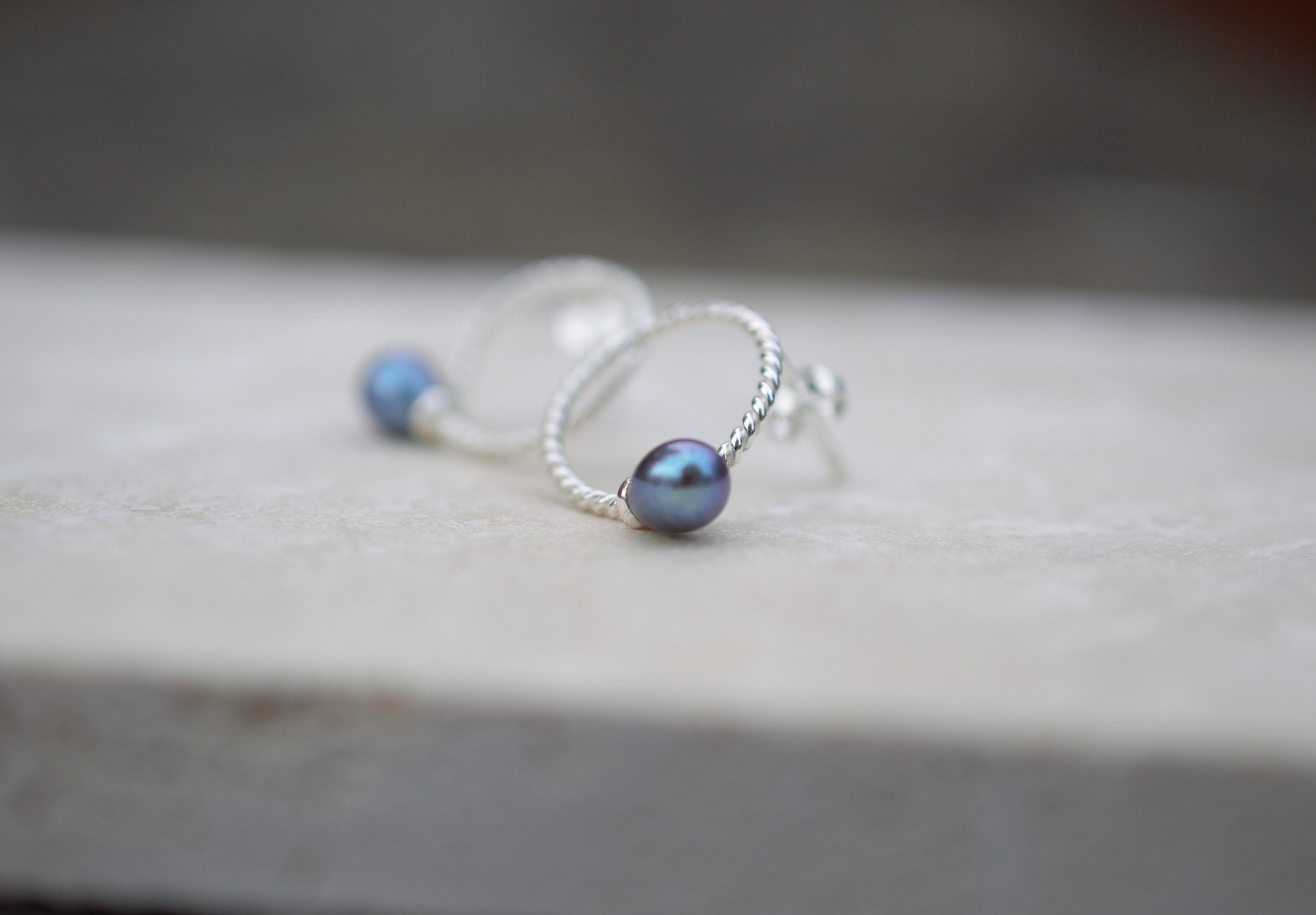 Pearls on Sterling Silver Stud Earrings